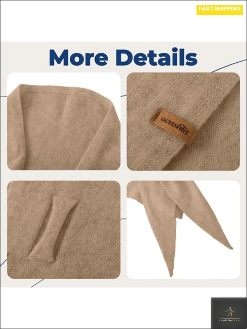 100% Merino Wool Pashmina Shawl Wrap Women Winter Scarf